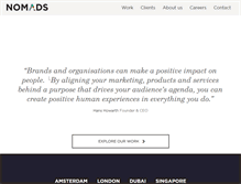 Tablet Screenshot of nomadsagency.com